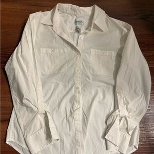 Chico's Cream Button-Up Blouse